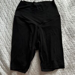 Black High-Waisted Biker Shorts